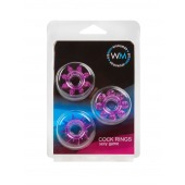 Набор из 3 лиловых эрекционных колец различной формы - Erowoman-Eroman - в Краснодаре купить с доставкой