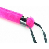 Нежная плеть с розовым мехом BDSM Light - 43 см. - БДСМ Арсенал - купить с доставкой в Краснодаре