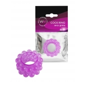 Лиловое эрекционное кольцо с 2 рядами стимулирующих шариков - Erowoman-Eroman - в Краснодаре купить с доставкой