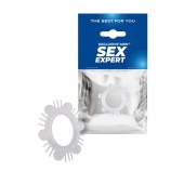 Эластичное эрекционное кольцо с шипиками и шариками - Sex Expert - в Краснодаре купить с доставкой