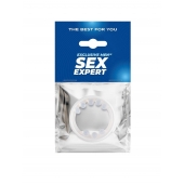 Эрекционное кольцо со стимулирующими шариками сверху и снизу - Sex Expert - в Краснодаре купить с доставкой