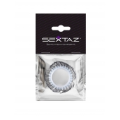 Эластичное эрекционное колечко с черными «ресничками» - Sextaz - в Краснодаре купить с доставкой