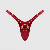 Красный пояс для фиксации насадок Strap-On-Me Leatherette Harness Fabulous - Strap-on-me - купить с доставкой в Краснодаре