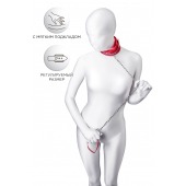 Красный ошейник с подкладкой из меха - ToyFa - купить с доставкой в Краснодаре