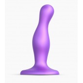 Фиолетовая насадка Strap-On-Me Dildo Plug Curvy size S - Strap-on-me - купить с доставкой в Краснодаре