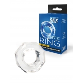 Прозрачное эрекционное кольцо в форме гайки - Sex Expert - в Краснодаре купить с доставкой