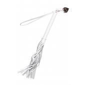 Белая кожаная плеть - 50 см. - Pecado - купить с доставкой в Краснодаре