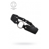 Черный кожаный чокер-ошейник со скруглёнными углами - Pecado - купить с доставкой в Краснодаре