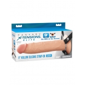 Телесный пустотелый фаллопротез 9’’ Hollow Silicone Strap-On - 24,1 см. - Pipedream - купить с доставкой в Краснодаре