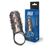 Дымчатая насадка на пенис с выпуклостями - 12 см. - Sex Expert - в Краснодаре купить с доставкой