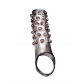 Дымчатая насадка на пенис с выпуклостями - 11 см. - Sex Expert - в Краснодаре купить с доставкой