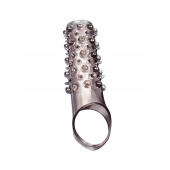 Дымчатая насадка на пенис с шипами и выпуклостями - 12 см. - Sex Expert - в Краснодаре купить с доставкой