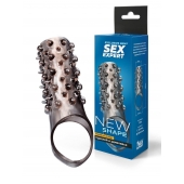 Дымчатая насадка на пенис с шипами и выпуклостями - 12,5 см. - Sex Expert - в Краснодаре купить с доставкой