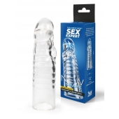 Прозрачная закрытая насадка на член - 15 см. - Sex Expert - в Краснодаре купить с доставкой