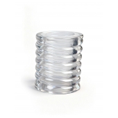 Прозрачная сквозная насадка на пенис с ребрышками - Sex Expert - в Краснодаре купить с доставкой