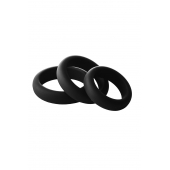 Набор из 3 черных эрекционных колец Smooth Silicone Cockring Pack - Dream Toys - в Краснодаре купить с доставкой
