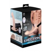 Телесный полый страпон с вибрацией Erection Agents - 24,1 см. - NMC - купить с доставкой в Краснодаре