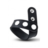 Черное эрекционное кольцо на кнопках - Blush Novelties - в Краснодаре купить с доставкой