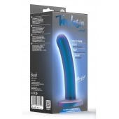 Синяя насадка с гладкой поверхностью Surrender 5.75 Inch Intermediate Pegging Dildo - 14,6 см. - Blush Novelties - купить с доставкой в Краснодаре