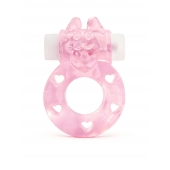 Розовое эрекционное виброкольцо в форме зайчика - 1137 - в Краснодаре купить с доставкой