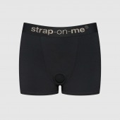 Черные трусики-боксеры для фиксации насадок Strap-on-me Harness Lingerie Allure - size XS - Strap-on-me - купить с доставкой в Краснодаре
