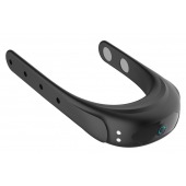 Черное эрекционное виброкольцо на ремешках - Boys of Toys - в Краснодаре купить с доставкой