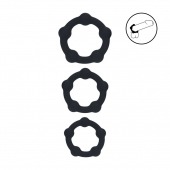 Набор из 3 эрекционных колец Beaded Silicone Cockring Set - Shots Media BV - в Краснодаре купить с доставкой