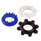 Набор из 3 эрекционных колец разного цвета и рельефа - Boys of Toys - в Краснодаре купить с доставкой