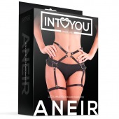 Черные стрепы на бёдра Aneir - Intoyou - купить с доставкой в Краснодаре