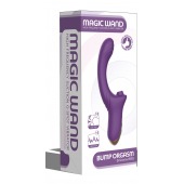 Фиолетовый вагинально-клиторальный вибратор - Secwell