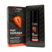Жидкий вибратор Orgie High Voltage Strawberry - 15 мл. - ORGIE - купить с доставкой в Краснодаре