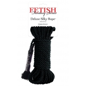 Черная веревка для фиксации Deluxe Silky Rope - 9,75 м. - Pipedream - купить с доставкой в Краснодаре
