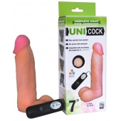 Фаллическая насадка Харнесс UNICOCK 7  с вибрацией - 19 см. - LOVETOY (А-Полимер) - купить с доставкой в Краснодаре