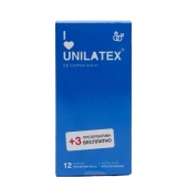 Классические презервативы Unilatex Natural Plain - 12 шт. + 3 шт. в подарок - Unilatex - купить с доставкой в Краснодаре