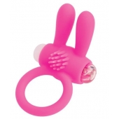 Розовое эрекционное виброкольцо A-toys с ушками - A-toys - в Краснодаре купить с доставкой