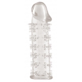 Гелевая прозрачная насадка с шипами - 12 см. - Toyfa Basic - в Краснодаре купить с доставкой