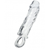 Прозрачная насадка с петлёй для фиксации - 14 см. - ToyFa - в Краснодаре купить с доставкой