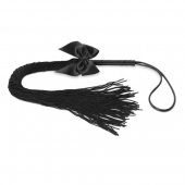 Чёрная плётка Lilly Whip Bijoux - Bijoux Indiscrets - купить с доставкой в Краснодаре