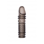 Дымчатая закрытая насадка ToyFa XLover с чешуйками и пупырышками - 13,5 см. - ToyFa - в Краснодаре купить с доставкой