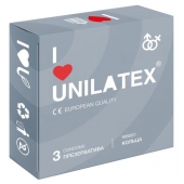 Презервативы с рёбрами Unilatex Ribbed - 3 шт. - Unilatex - купить с доставкой в Краснодаре