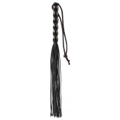 Чёрная мини-плеть из резины Rubber Mini Whip - 22 см. - Blush Novelties - купить с доставкой в Краснодаре