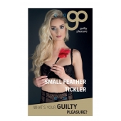 Пластиковая метелочка с красными пёрышками Small Feather Tickler - 32 см. - Blush Novelties - купить с доставкой в Краснодаре