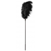 Стек с большим чёрным пером Large Feather Tickler - 65 см. - Blush Novelties - купить с доставкой в Краснодаре