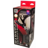 Пояс харнесс премиум класса WOMAN SIMPLEX(S) с 3 черными насадками - LOVETOY (А-Полимер) - купить с доставкой в Краснодаре