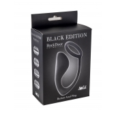 Чёрное эрекционное кольцо с анальной пробкой Button Anal Plug - Lola Games - в Краснодаре купить с доставкой