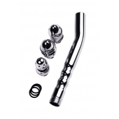 Металлический анальный душ с тремя насадками - ToyFa - купить с доставкой в Краснодаре