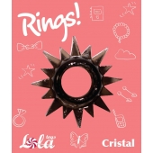 Чёрное эрекционное кольцо Rings Cristal - Lola Games - в Краснодаре купить с доставкой