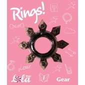 Чёрное эрекционное кольцо Rings Gear - Lola Games - в Краснодаре купить с доставкой