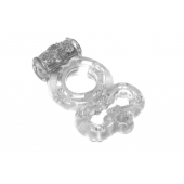 Прозрачное эрекционное кольцо Rings Treadle с подхватом - Lola Games - в Краснодаре купить с доставкой