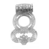 Прозрачное эрекционное кольцо Rings Treadle с подхватом - Lola Games - в Краснодаре купить с доставкой